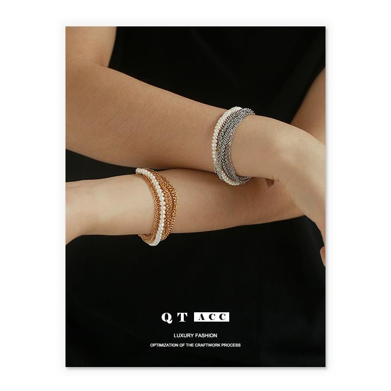Fashion Natural Pearl Premium Stacking Bracelet Jewelry