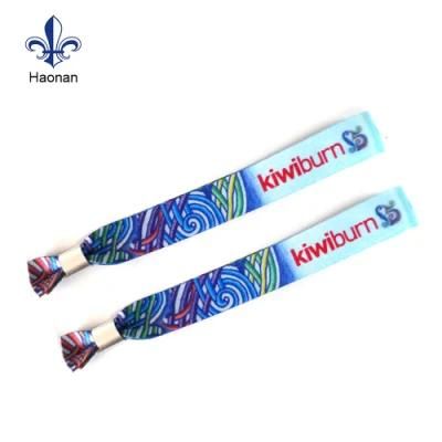 Woven Wristband with Plastic Lock for Promotional Gift