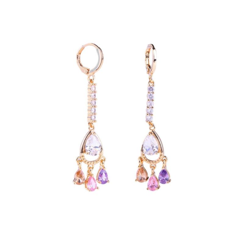 Fashion New Design Gold Platinum Pearl Jewelry Hanging Drop Earrings