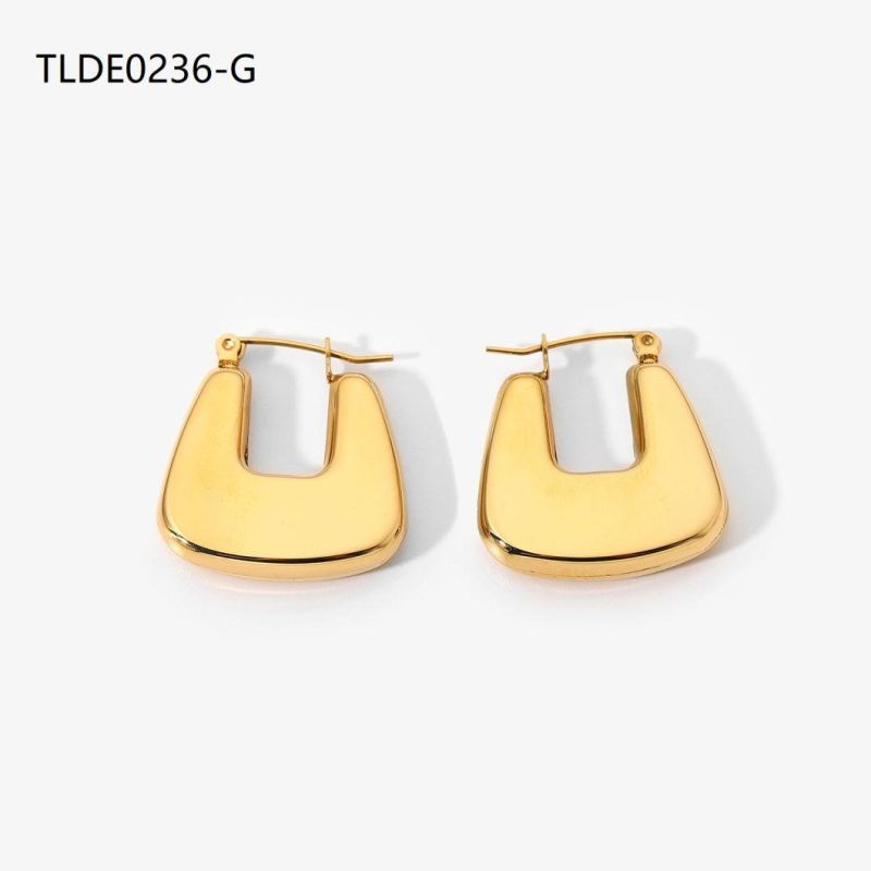 Manufacturer Custom Wholesale 18K Gold Croissant Stainless Steel Channel Earring, Bohemian Earrings, Earring for Woman Jewelry