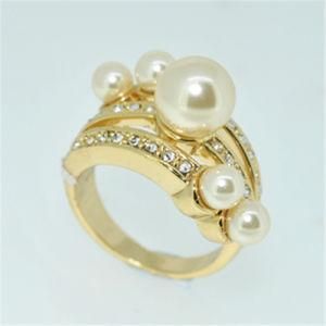 Ring Pearl Ring Female Decoration Accessories 2014 Fashion Women Big Pearl Ring Five Pearl Women Rings (R140029)
