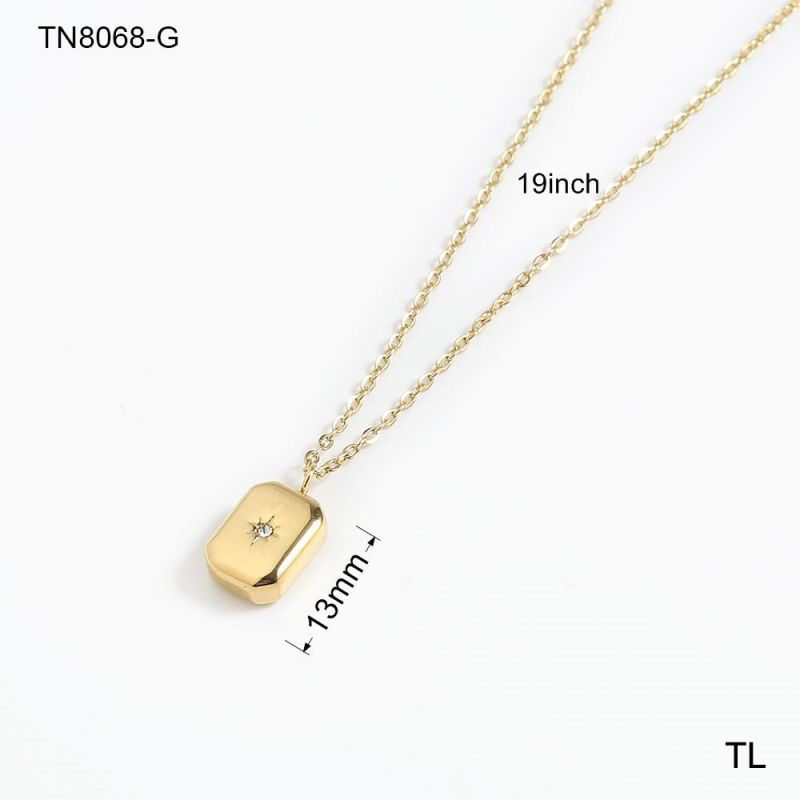 Manufacturer Custom 18K Gold Plated Shiny Necklace 2022 New Arrivals Fashion Jewelry Diamond Zircon Necklace 14K Gold Jewelry Wholesale