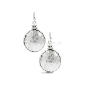 Fashion Jewelry Round Shaped Pendant Earrings Made with Alloy