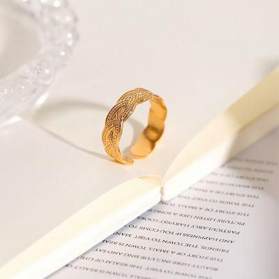 Finger Stackable Ring Jewelry 18K Gold Open Ring