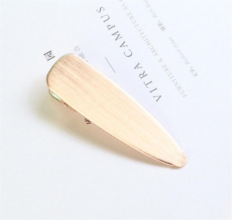 Female Simple Fashion Glossy Metal Duckbill Hair Clip