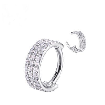 High-End Hypoallergenic Surgical Stainless Steel Jewelry Fashion Jewelry Hinged Nose Ring Segment Clicker