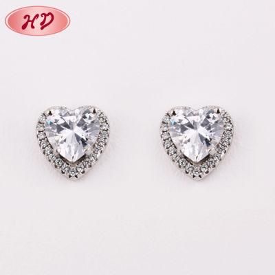 CZ Brass Jewelry Designs Cubic Zircon Stud Earring for Women