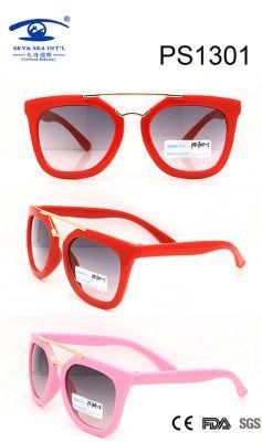 Fashionable Colorful Kid Plastic Sunglasses (PS1301)