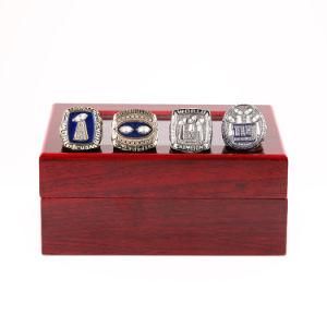New York Giants Championship Rings Set 4 PCS with The Box and National Football Championship Rings
