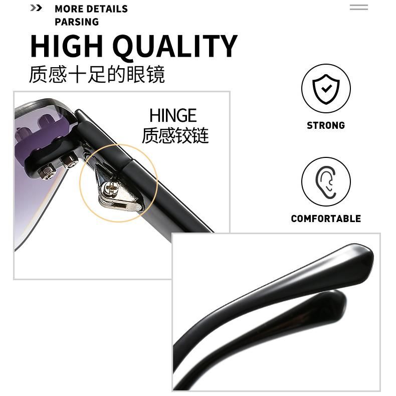 2021 Best Selling Stylish Luxury Sun Glasses River Custom Logo Oversize Sunglasses Rimless River Sun Glasses Sunglasses