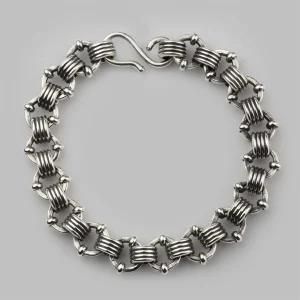 Fashion Jewelry&#160; Large Luna Stainless Steel Chain Bracelet for Men