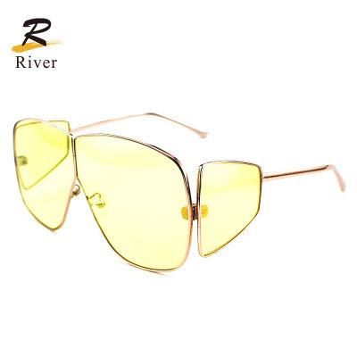 New Oversize Metal Frame Women Ready Full Shade Sunglasses