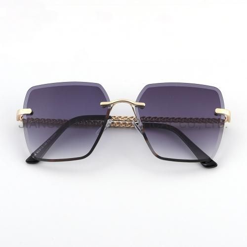 2020 Oversized Brown Sunglasses Rimless Eyewear
