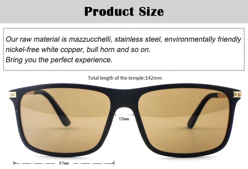 P0085 Hot Selling Metal Frame Stock Polarized Men Tr Sunglasses