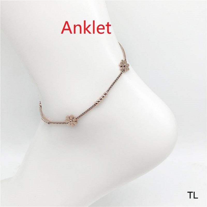 Manufacturer Customized 18K Gold-Plated Anklet Waterproof Top Stainless Steel Fashion Style 18K Bracelet Wholesale