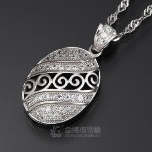 Nice 925 Sterling Silver Special CZ Stone Necklace Pendant