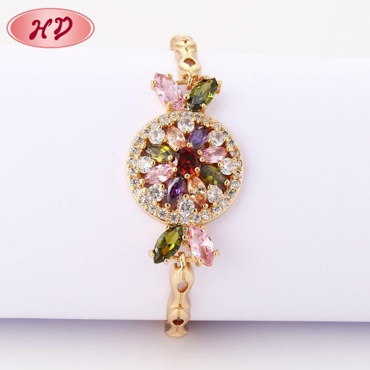 Nice Popular Fashion Design 15K 24K Gold Jewelry Gold Color Bracelet for Women