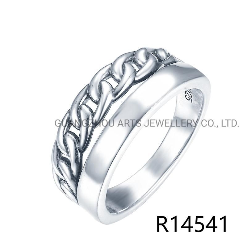 925 Sterling Silver Multi Stone Shape Wave Adjustable Ring