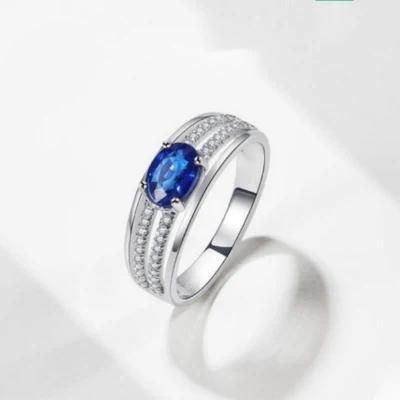 Fashion Jewelry Engagement Wedding Tanzanite Blue Stone Ring Zircon Gemstone Womens Stone Ring 925 Silver Gift