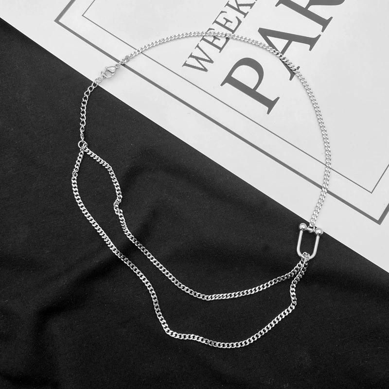 Manufacturer Custom 316L Stainless Steel Jewelry Collarbone Chain Necklace Jewelry Ins Cold Wind Simple Man Jewellery Simple Style