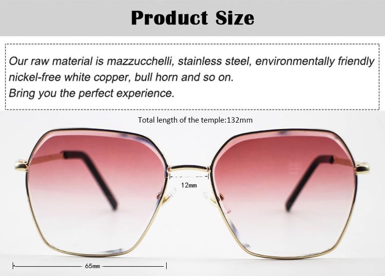 Contract Custom Logo Ready Metal Frame Women Sunglasses