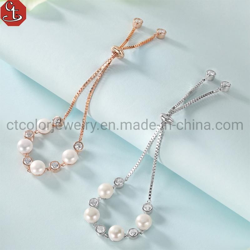 Wholesale jewelry Temperament Freshwater pearl 925 silver Bracelet