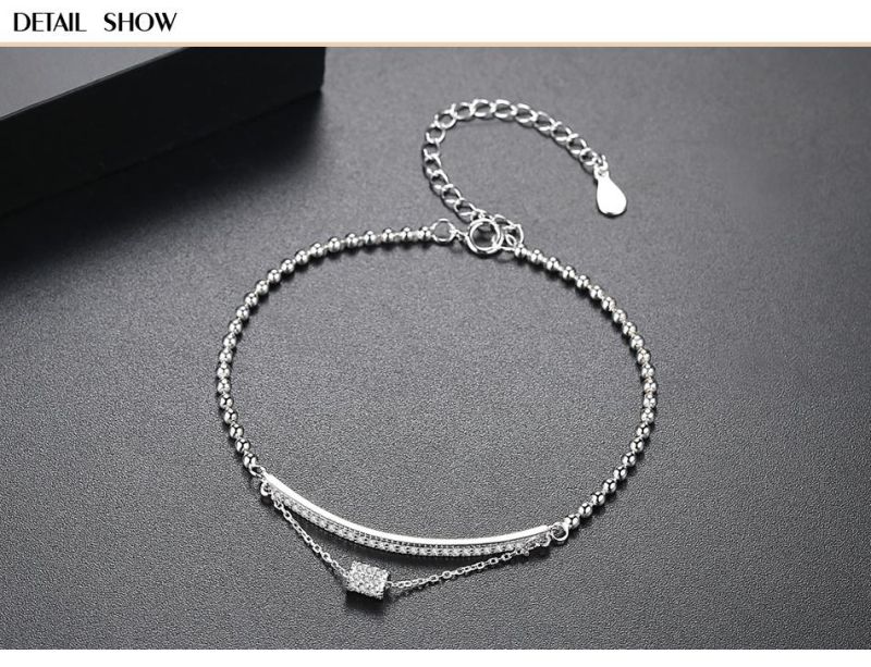 Diamonds Jewelry Cubic Zircon Bracelets with Transfer Beads
