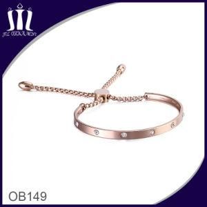 Adjustable Round Package Set Zircon Chain Bracelet with Round Box