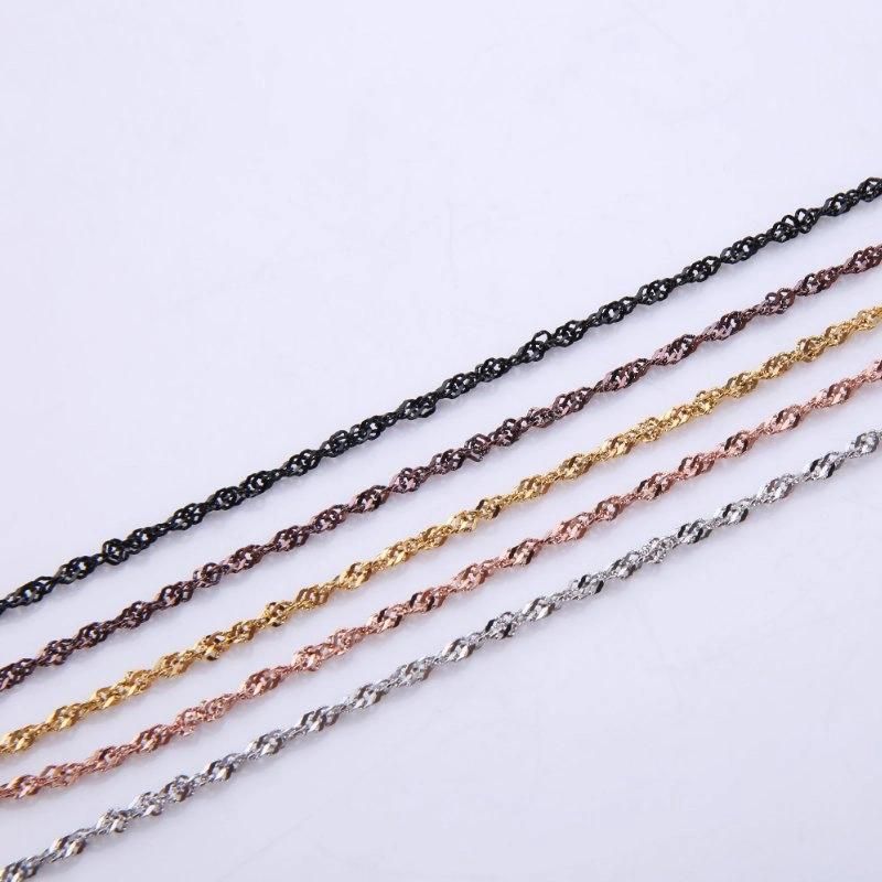 Popular Lady Fashoin Jewelry Necklace Anklet Bracelet Gift Jewellery Stainless Steel Gold Rose Gold Silver