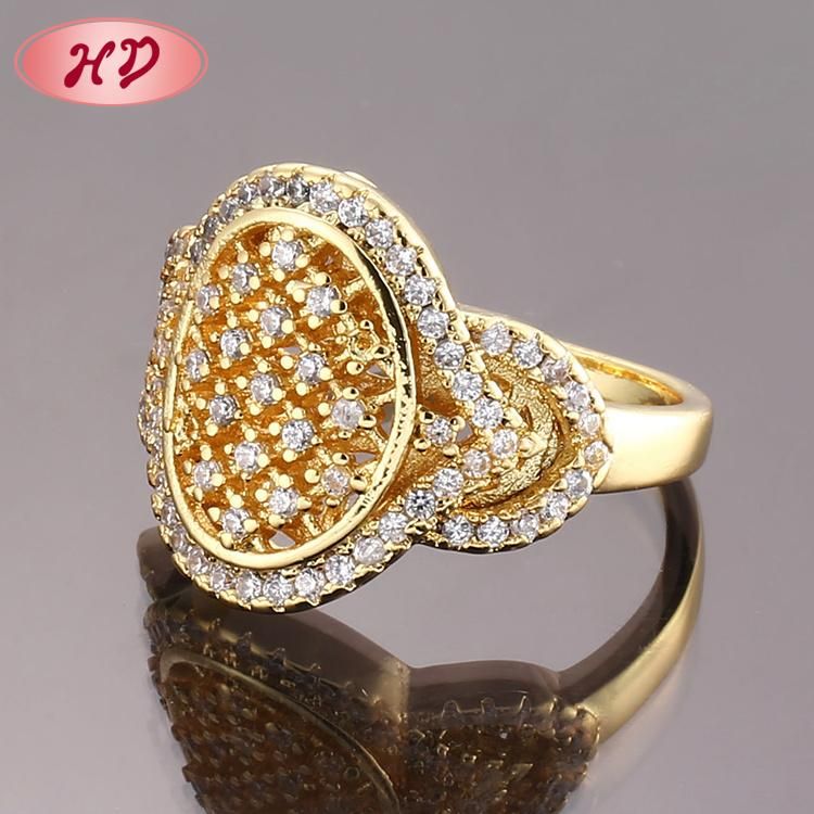 Women 18K Gold Plated Silver Stainless Steel Engagement Finger Wedding Rings Fashion Jewelry Design
