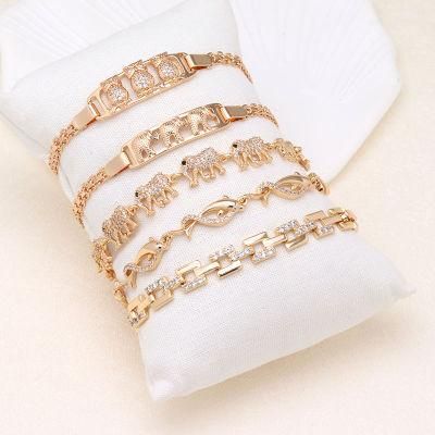 Copper Jewelry Fashion Zircon 18K Gold Plated Tennis Bracelet