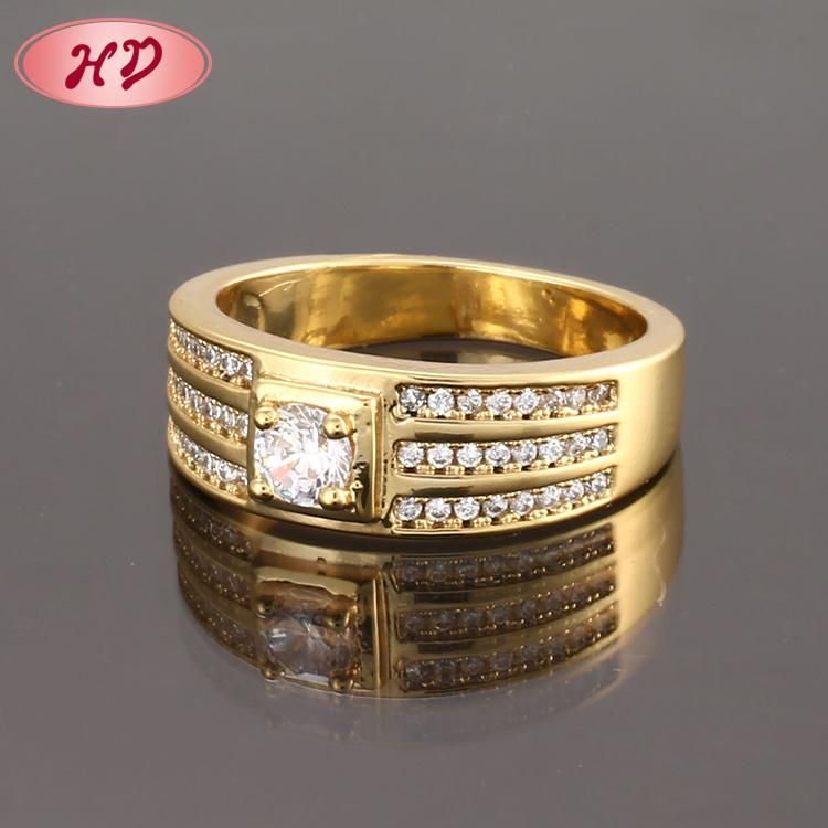 Fashion Engagement Wedding Jewelry 18K Gold Plated Silver Stainless Steel Man Finger Rings Design