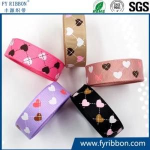 Sweet Heart Printed Grosgrain/Petersham Ribbon for Decoration