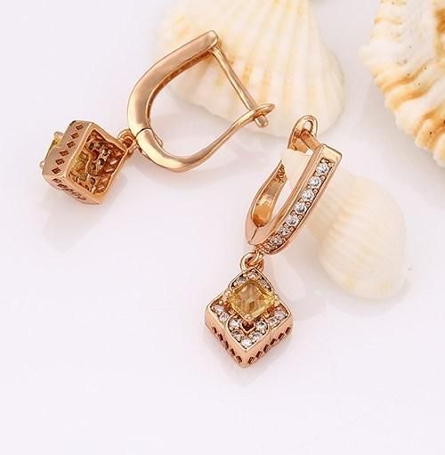 Rose Gold Plated Earrings Elegant Popular Drop Earrings