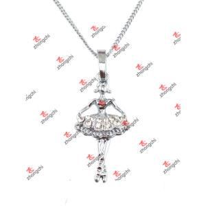 Fashion Gifts Alloy Dancer Pandant Charms Chain Necklace Jewelry (MDJ60127)