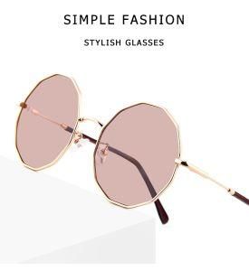 New Style Polygon Gold Frame Fashion Sunglasses Ins Trendy Sunslass