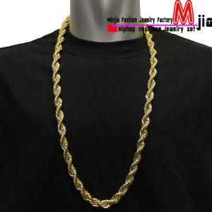 Gold Plated Run DMC Hip Hop Rope Chain Dookie Necklace (mjb660)