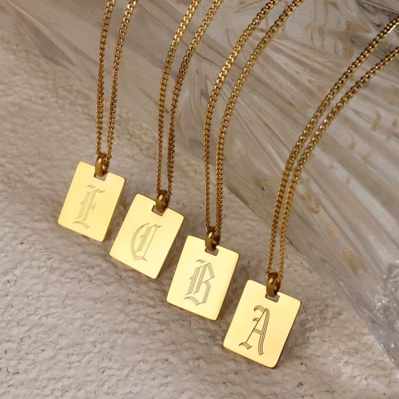 Trendy Custom Coin Stainless Steel Jewellery 18K Gold Plated Men Charm Pendant Necklace Jewelry