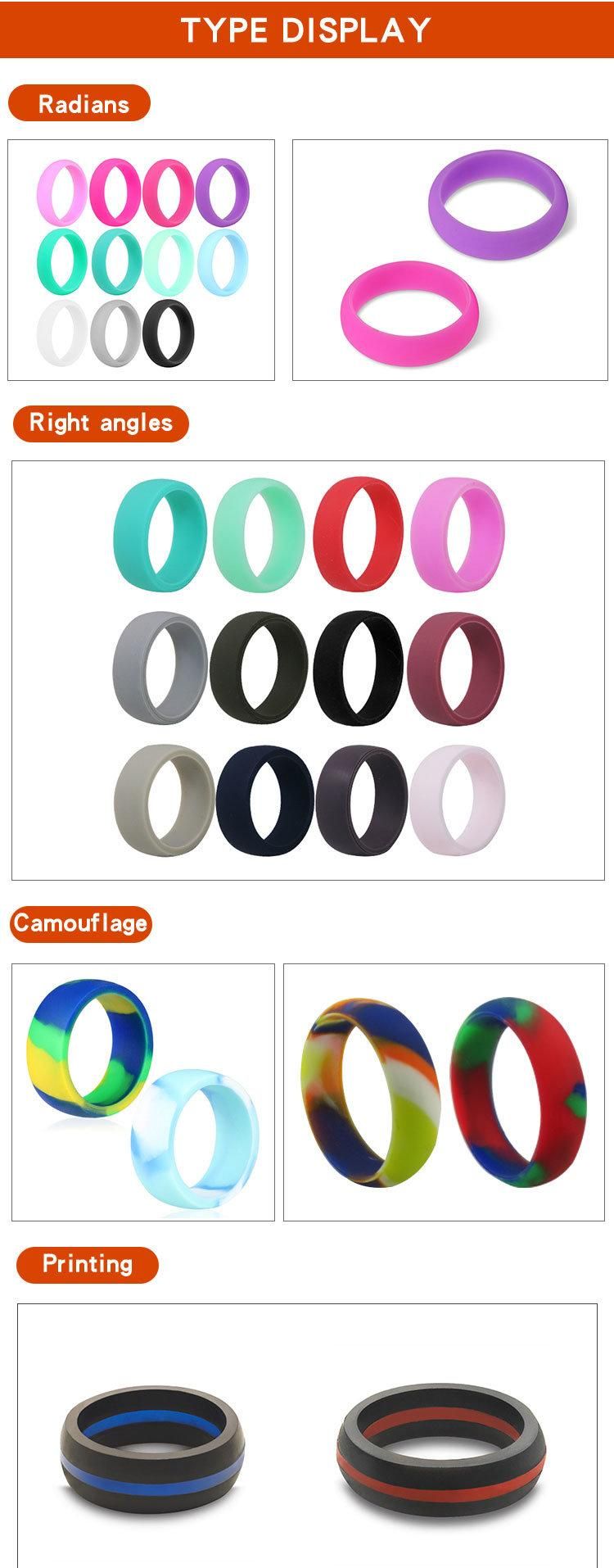 Wholesale Printable Single Color Golden Silicone O Ring for Men