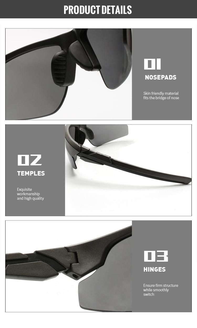 Custom 2022 Fashion Double Injection Frame Men Tac Polarized Outdoor Cycling Sport Sunglasses