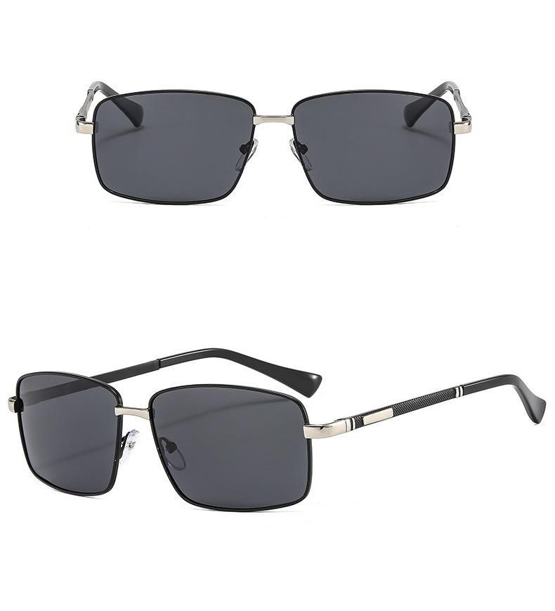 2022 Men′s Polarized Frame Metal Driving Mirror Color Changing Sunglasses