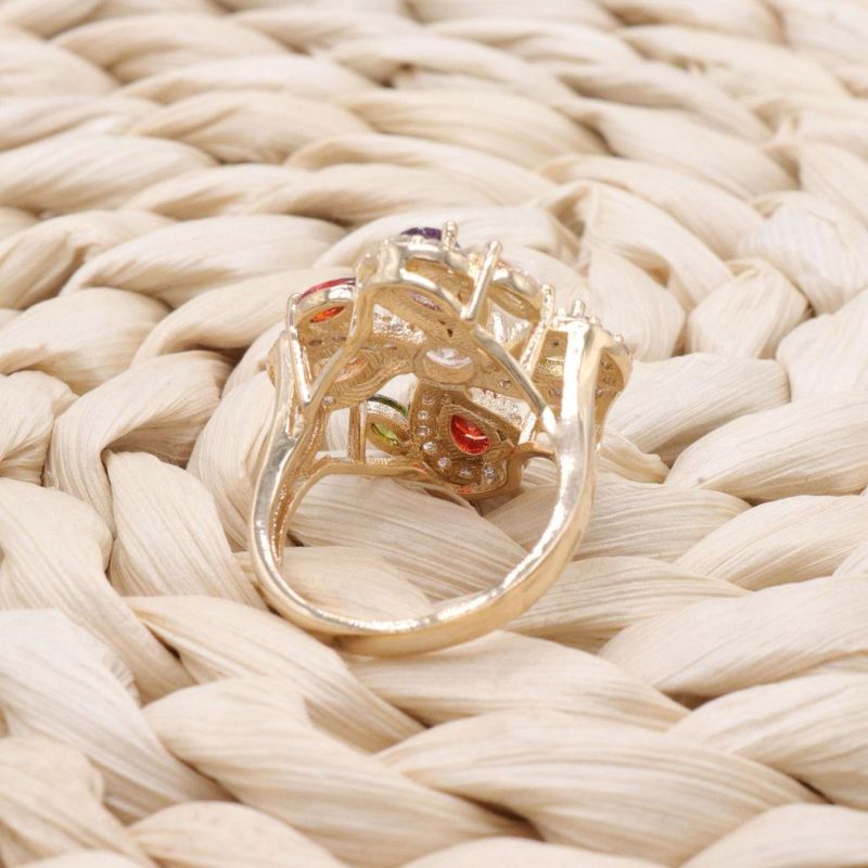 Wholesale 18K Gold Plated Zircon Women Fashion Rings