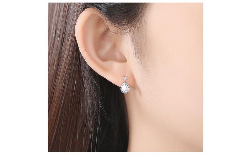 Exquisite Amber Earrings 925 Sterling Silver Ear Stud