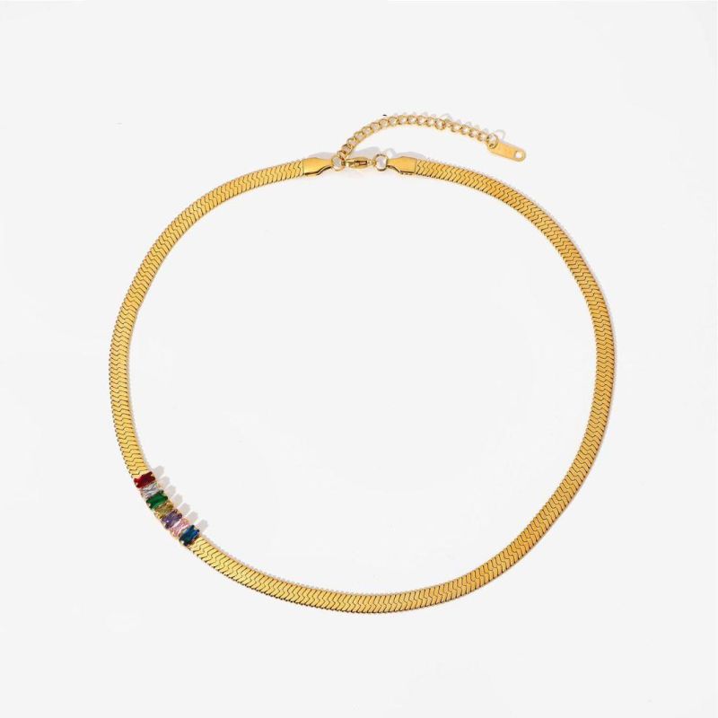 Manufacturer Custom Fashion Jewelry High Quality Waterproof Tarnish Free Necklace 18K Gold Plated Trendy Necklace Stainless Steel Jewelry Men Necklace Jewelry