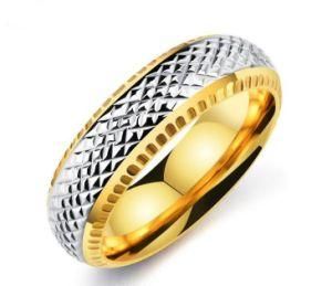New Arrival Gold Silver Interval Fashion Men Ring Luxury Wedding Jewelry