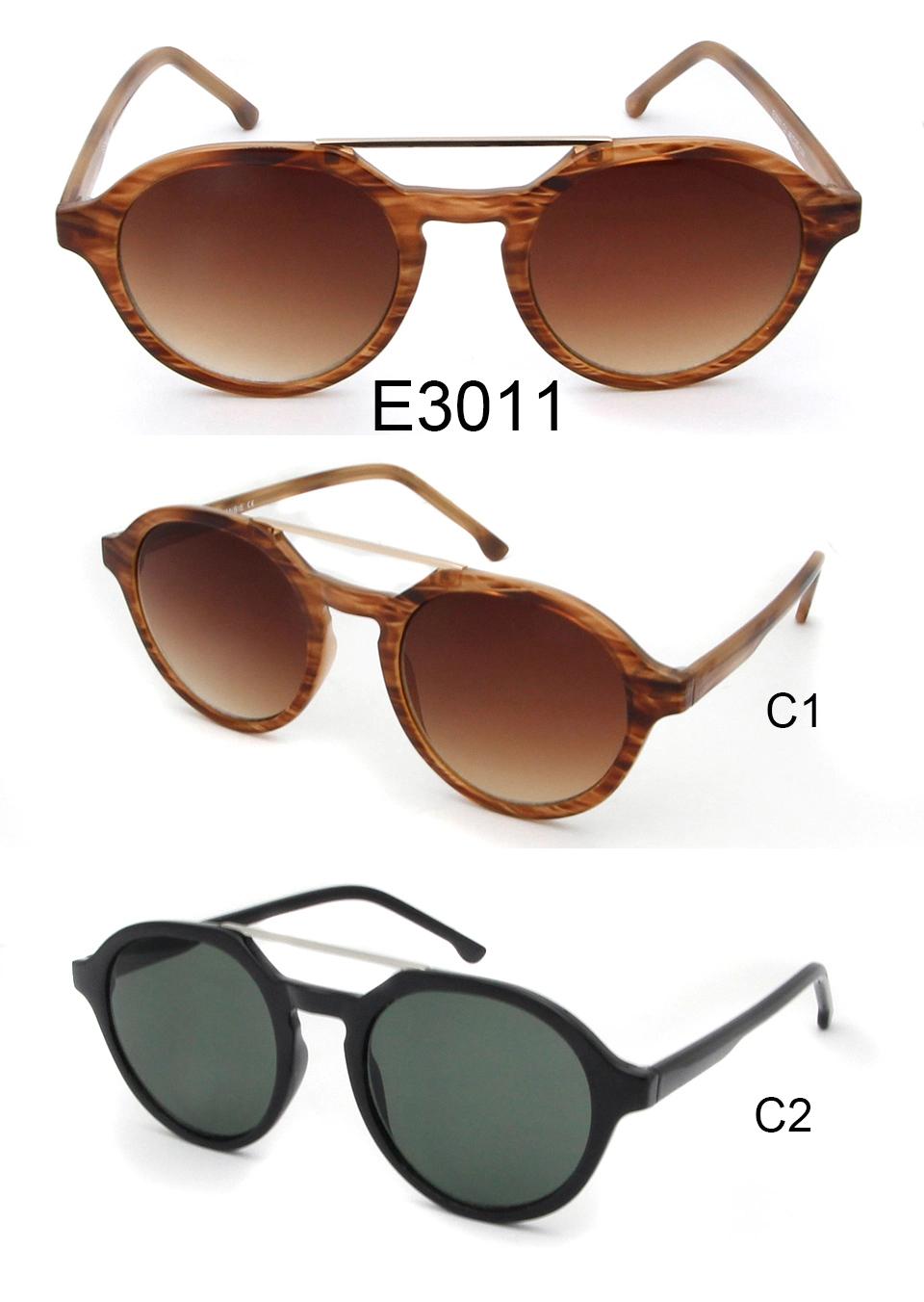 Wholesale Custom Logo Promotional Fashion Cp Injection Plastic Sunglasses (E3011)