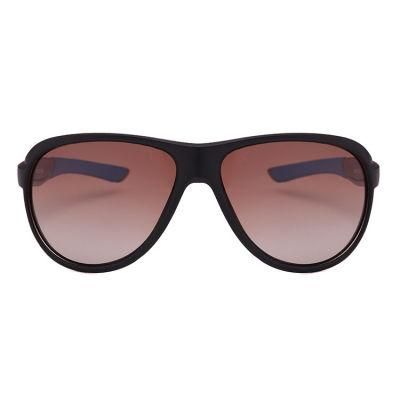Large Round Black Frame Sports Sunglasses