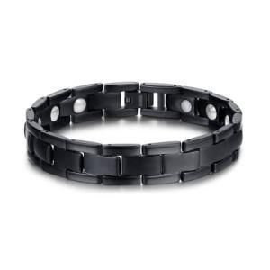 Black Titanium Therapy Benefits Bracelet for Arthritis