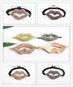 Charm Lip Bracelet, Shamballa Bracelet Pave Charms Jewelry