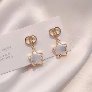 Hollowed out Crystal Wing Stud Earrings for Women Korean Fashion Light Blue Water Drop Jewelry Brincos Accessory
